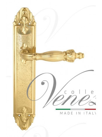 Ручка дверная на планке проходная Venezia Olimpo PL90 полированная латунь