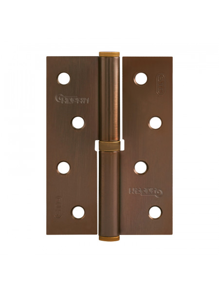Петля Нора-М левая/правая 750-4" ECO (100*70*2,5) без колп. Кофе матовый