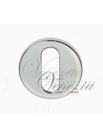 Накладка дверная круглая под ключ буратино Venezia Unique KEY-30 (серия SLIM) матовый хром 2 шт.
