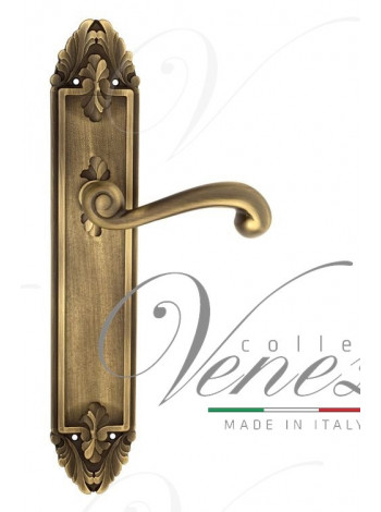 Ручка дверная на планке проходная Venezia Carnevale PL90 матовая бронза