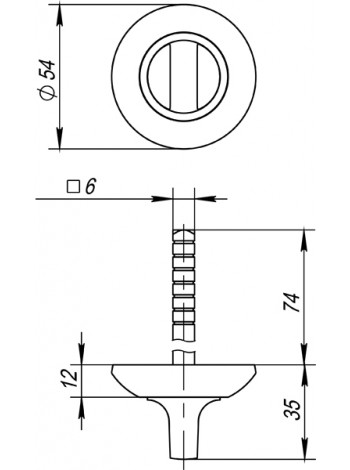 Ручка поворотная BKW6 AR-SN/CP-3 (без ответной части)