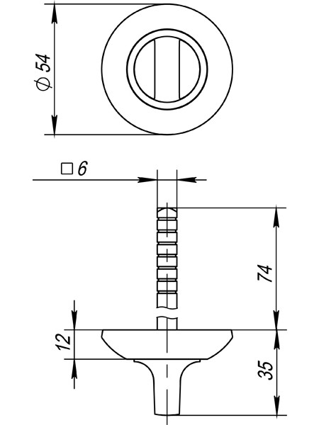 Ручка поворотная BKW6 AR-SN/CP-3 (без ответной части)