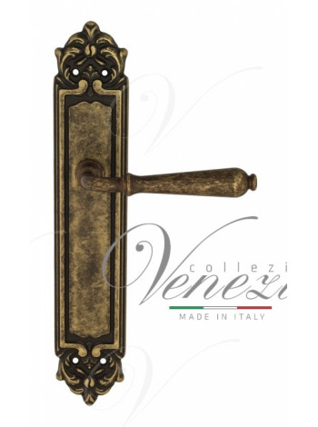 Ручка дверная на планке проходная Venezia Classic PL96 античная бронза