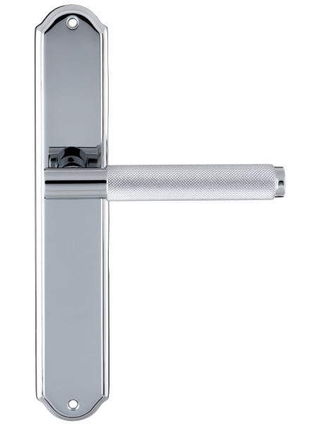 Дверная ручка Extreza TUBA 126 на планке PL01 полированный хром F04 без доп. запирания PASS