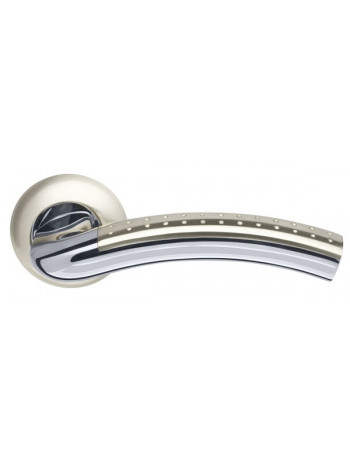 Ручка дверная раздельная Armadillo Libra LD26-1SN/CP-3 матовый никель/хром TECH (кв. 8х140)