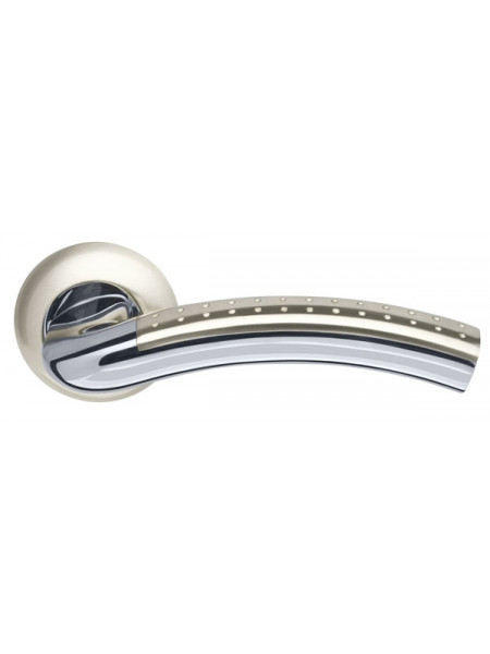Ручка дверная раздельная Armadillo Libra LD26-1SN/CP-3 матовый никель/хром TECH (кв. 8х140)