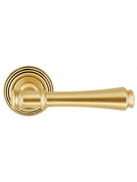 Дверная ручка Extreza PIERO (Пьеро) 326 R05 французское золото + коричневый F59