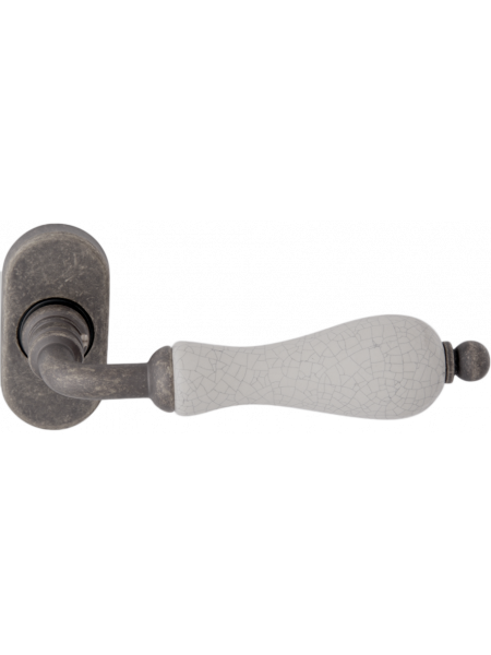 Дверная ручка на розетке Melodia Ceramic 179F Серебро античное
