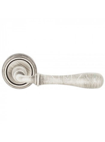 Ручка дверная на круглой розетке Extreza CARRERA (Каррера) 321 R01 Хром матовый  F05