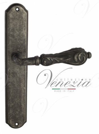 Ручка дверная на планке проходная Venezia Monte Cristo PL02 античное серебро