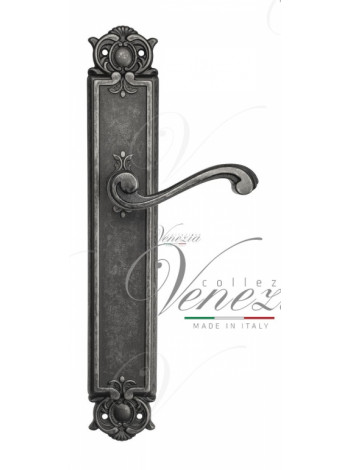 Ручка дверная на планке проходная Venezia Vivaldi PL97 античное серебро