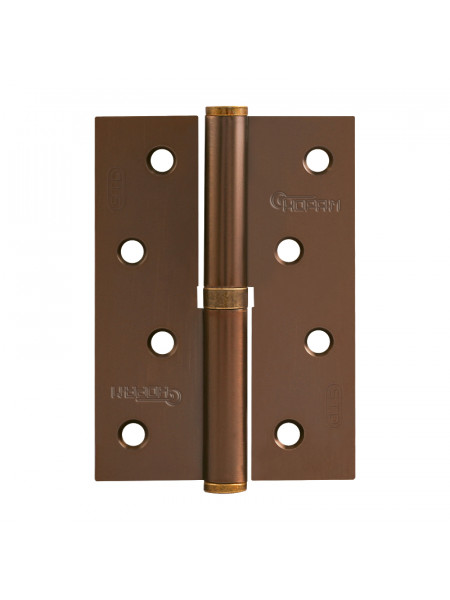 Петля Нора-М левая/правая 750-4" ECO (100*70*2,5) без колп. Кофе матовый