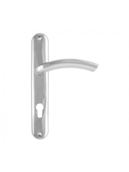 Ручка дверная на планке под цилиндр Нора-М 23-85 мм (Хром)