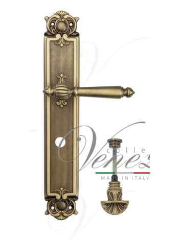 Ручка дверная на планке с фиксатором Venezia Pellestrina WC-4 PL97 матовая бронза