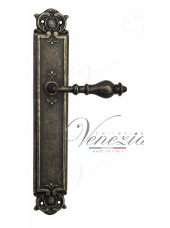 Ручка дверная на планке проходная Venezia Gifestion PL97 античная бронза