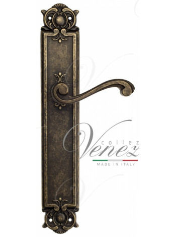 Ручка дверная на планке проходная Venezia Vivaldi PL97 античная бронза