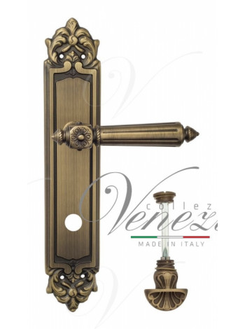 Ручка дверная на планке с фиксатором Venezia Castello WC-4 PL96 матовая бронза