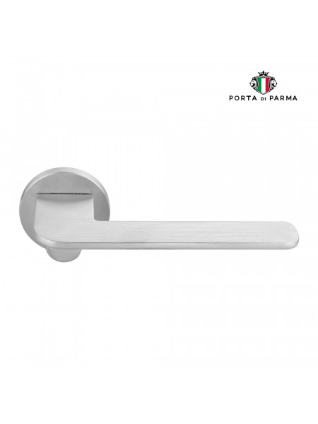 Дверная ручка на розетке PORTA DI PARMA Slim Матовый хром 103.02