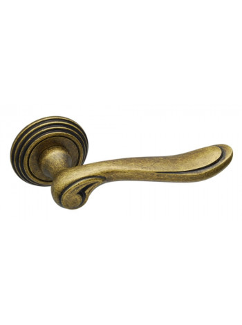 Ручка дверная на круглой розетке Adden Bau ISOLA V209 AGED BRONZE Античная бронза