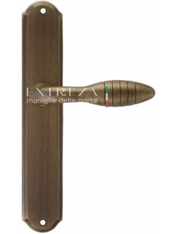 Ручка дверная на планке пустышка Extreza MIREL (Мирель) 316 PL01 PASS матовая бронза F03