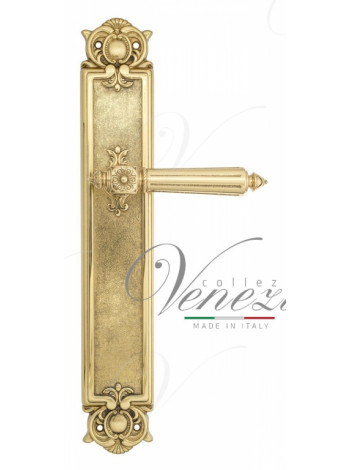 Ручка дверная на планке проходная Venezia Castello PL97 полированная латунь