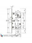 Замок межкомнатный магнит. под цил. AGB MEDIANA POLARIS B06103.50.34.567 с отв. планк B02402.05 (мат хр)