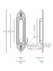 Ручка для раздвижной двери Venezia U122 Decor Серебро античное