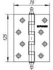 Петля дверная универсальная Fuaro 4BB/A/BL, Бронза