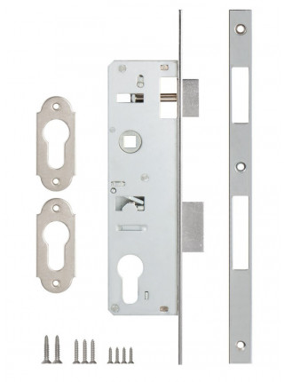 Корпус замка врезного цилиндрового узкопроф. Kale-Kilit 153/P (30 Mm) W/B (Никель)