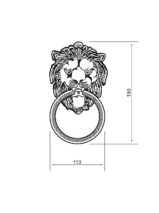 Дверное кольцо Pasini Lion Knocker Ogv Бронза