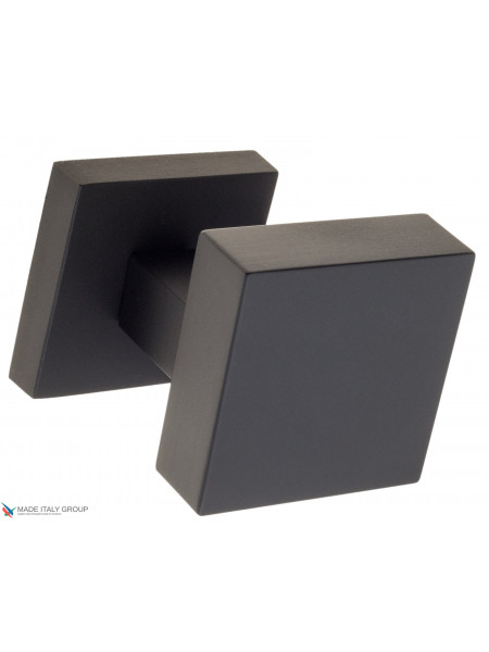 Ручка дверная кноб поворотная Fratelli Cattini KUBA DS 55x55 мм NM матовый черный 1шт.