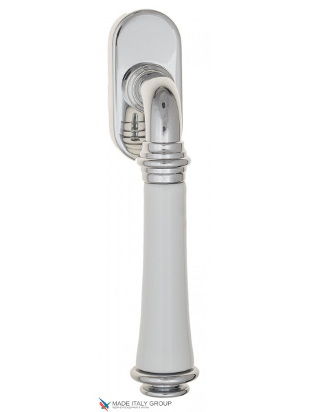 Ручка оконная Fratelli Cattini GRACIA CERAMICA BIANCO FW 7-CR полированный хром