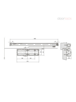 Дверной доводчик DOORLOCK DL100S EN 3 белый
